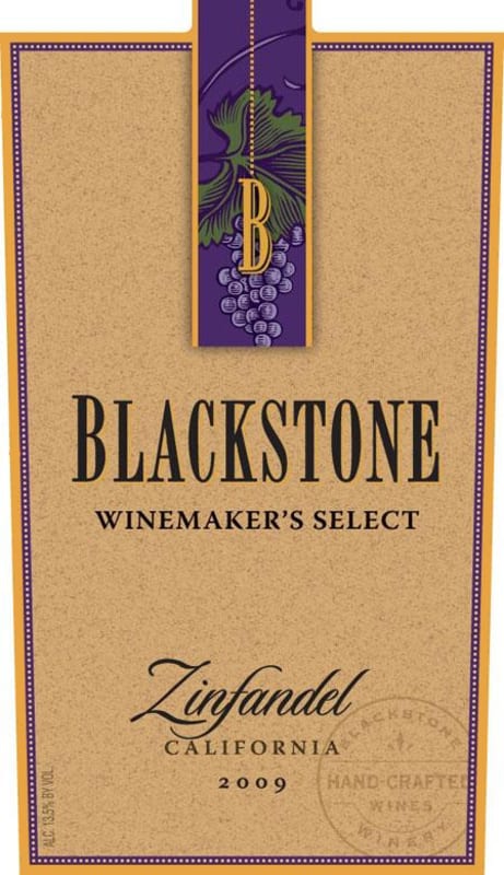 Blackstone Zinfandel 2009 Front Label