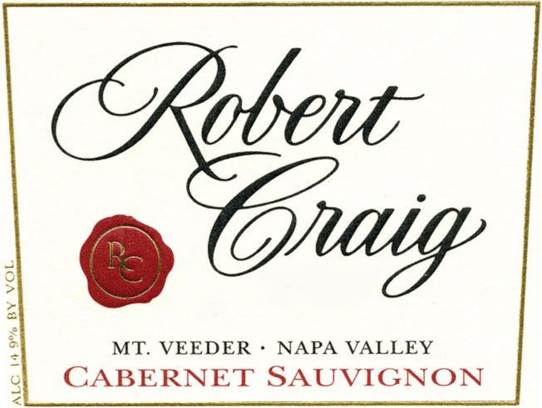 Robert Craig Cellars Mt. Veeder Cabernet Sauvignon 2009 Front Label