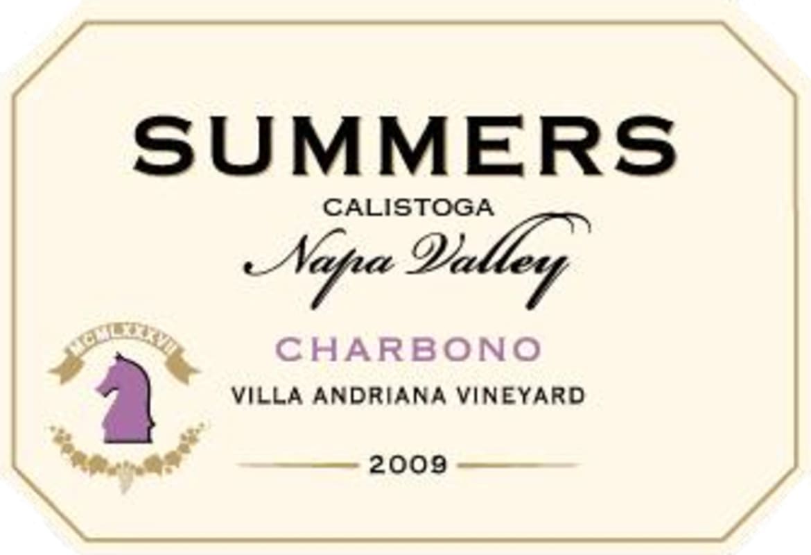 Summers Estate Napa Valley Charbono 2009 Front Label