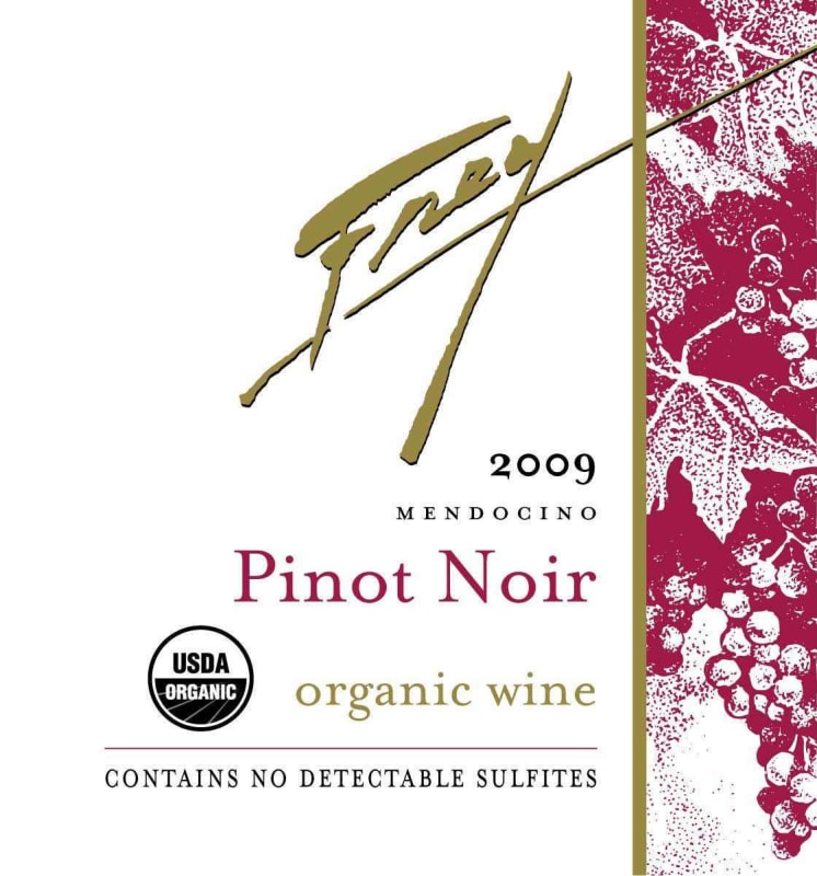Frey Organic Pinot Noir 2009 Front Label