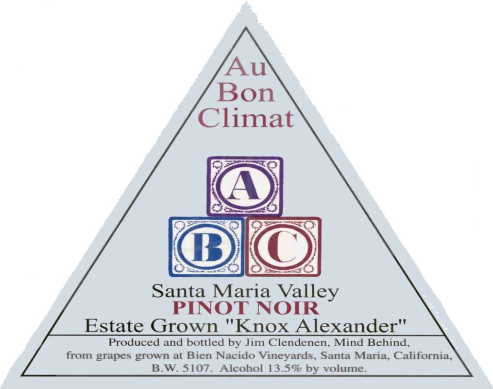 Au Bon Climat Knox Alexander Pinot Noir 2009 Front Label