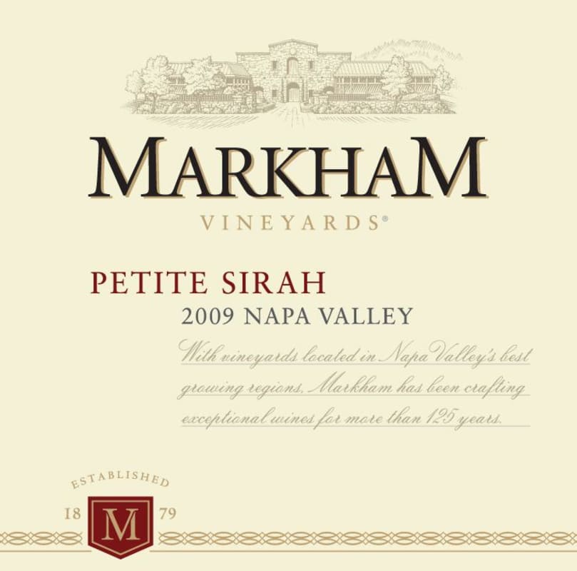Markham Petite Sirah 2009 Front Label