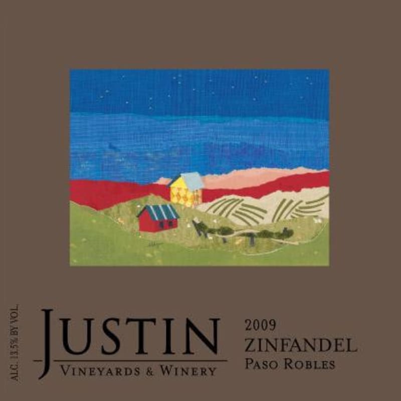 Justin Paso Robles Zinfandel 2009 Front Label