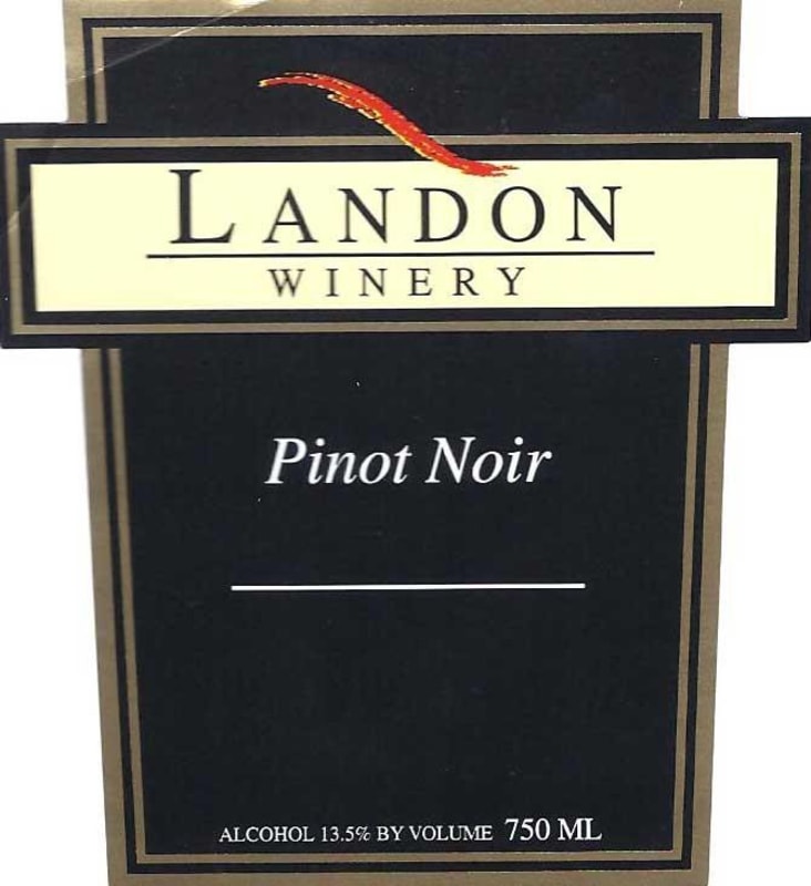 Landon Winery Pinot Noir 2012 Front Label