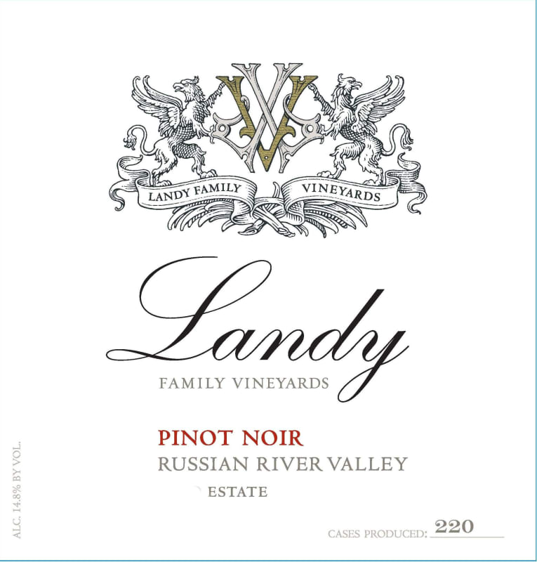 Landy Family Vineyards Estate Grown Pinot Noir 2013 Front Label