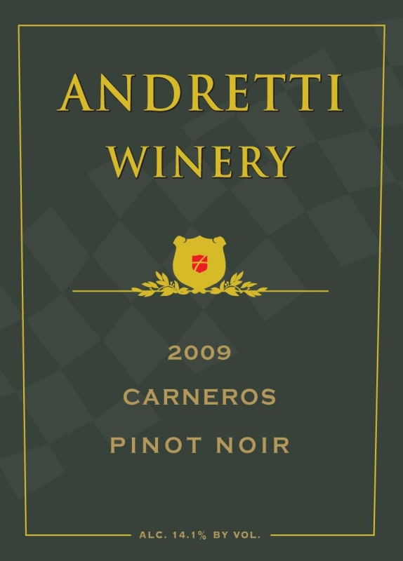 Andretti Pinot Noir 2009 Front Label