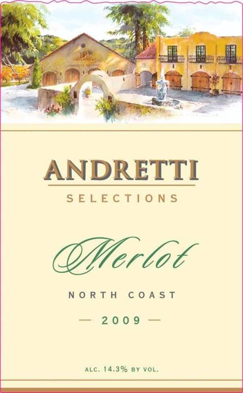 Andretti Selection Series Merlot 2009 Front Label