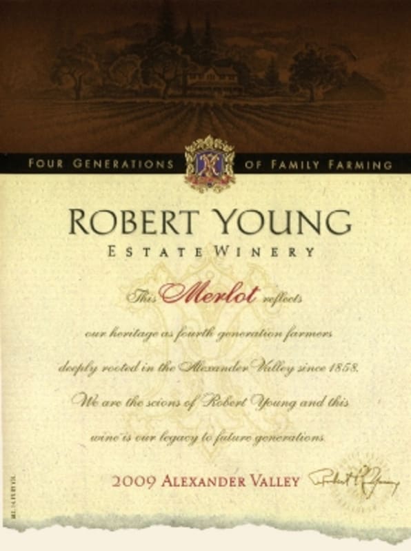 Robert Young Merlot 2009 Front Label