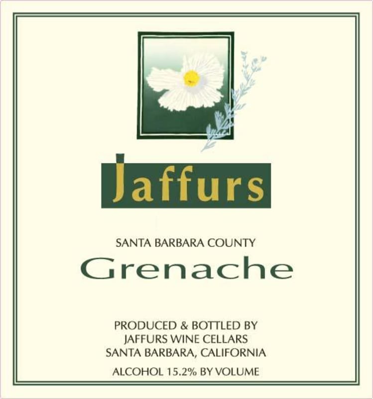 Jaffurs Grenache 2009 Front Label