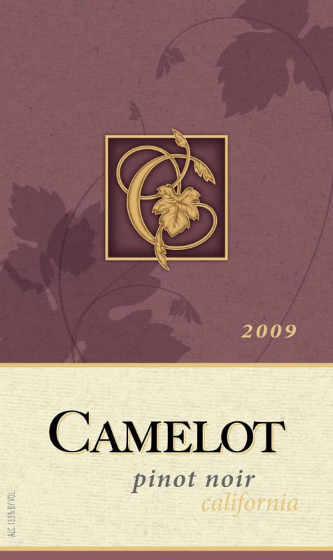 Camelot Pinot Noir 2009 Front Label