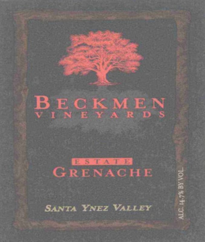 Beckmen Estate Grenache 2009 Front Label