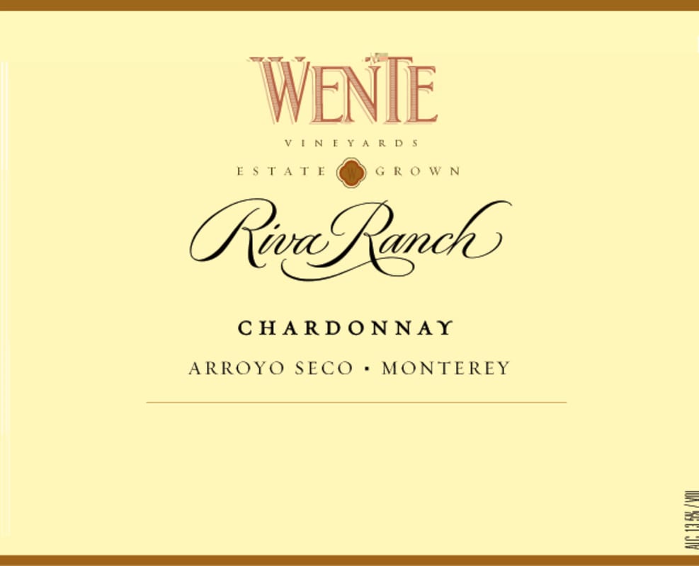 Wente Riva Ranch Chardonnay 2009 Front Label