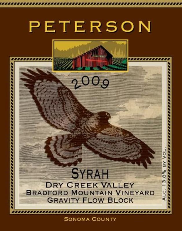 Peterson Gravity Flow Block Syrah 2009 Front Label