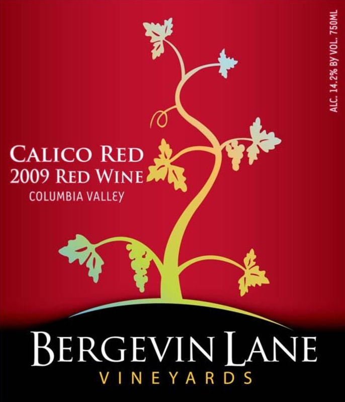 Bergevin Lane Calico Red 2009 Front Label