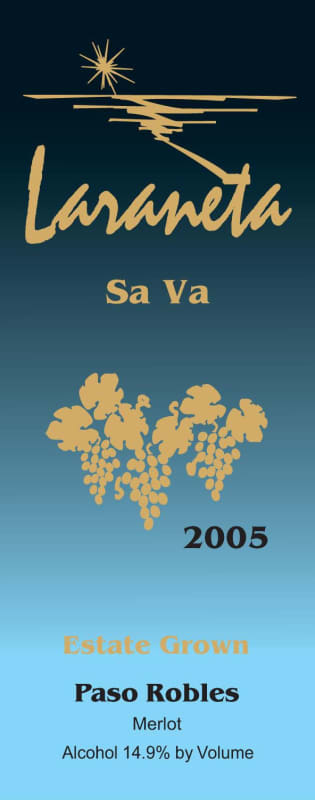 Laraneta Winery Sa Va Merlot 2005 Front Label
