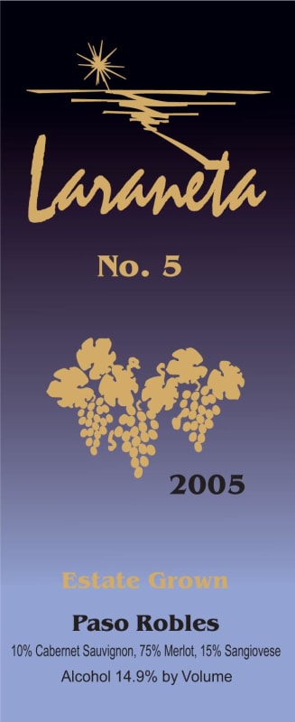 Laraneta Winery No 5 2005 Front Label