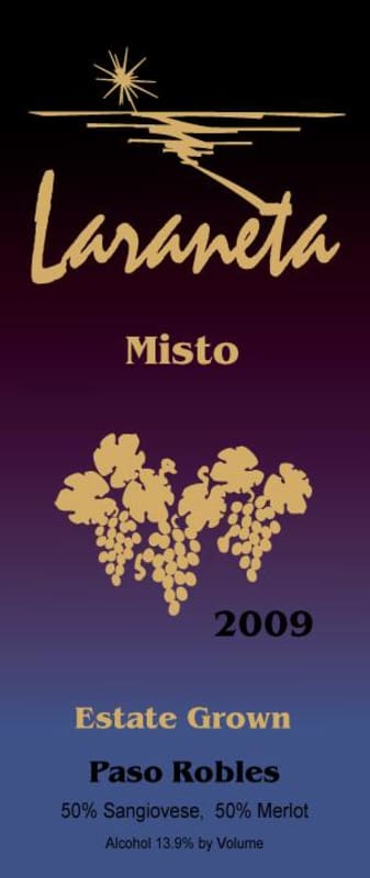 Laraneta Winery Misto 2009 Front Label