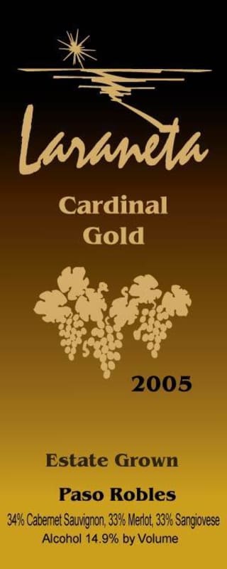 Laraneta Winery Cardinal Gold 2005 Front Label