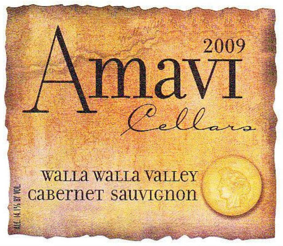 Amavi Cabernet Sauvignon 2009 Front Label