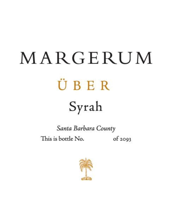 Margerum Uber Syrah 2009 Front Label