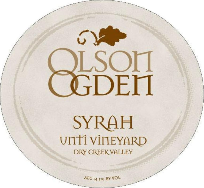 Olson Ogden Unti Vineyard Syrah 2009 Front Label