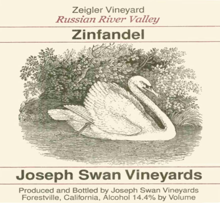 Joseph Swan Ziegler Vineyard Zinfandel 2009 Front Label