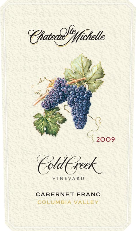 Chateau Ste. Michelle Cold Creek Vineyard Cabernet Franc 2009 Front Label