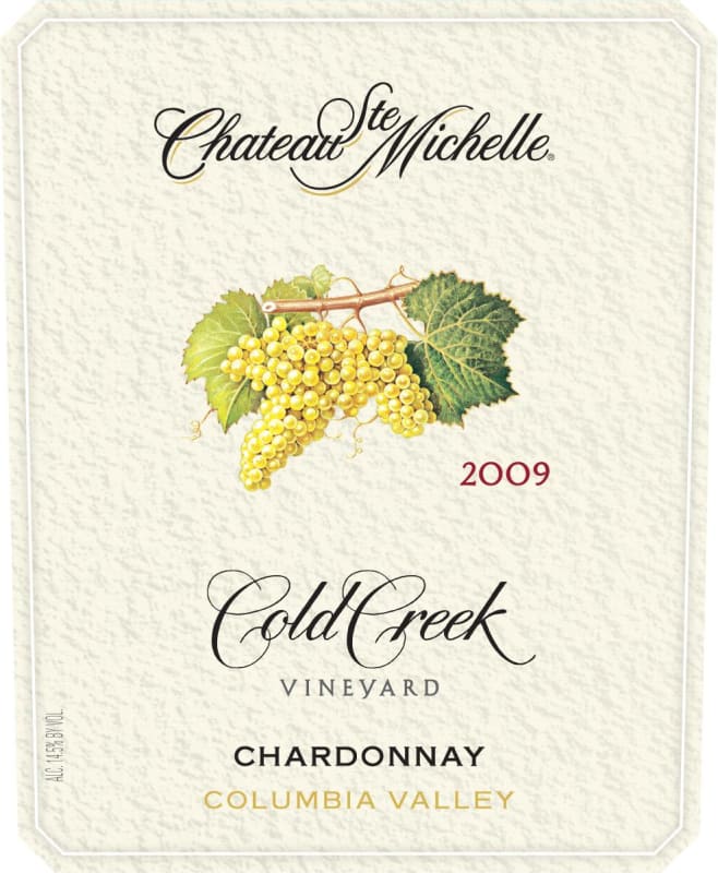 Chateau Ste. Michelle Cold Creek Vineyard Chardonnay 2009 Front Label