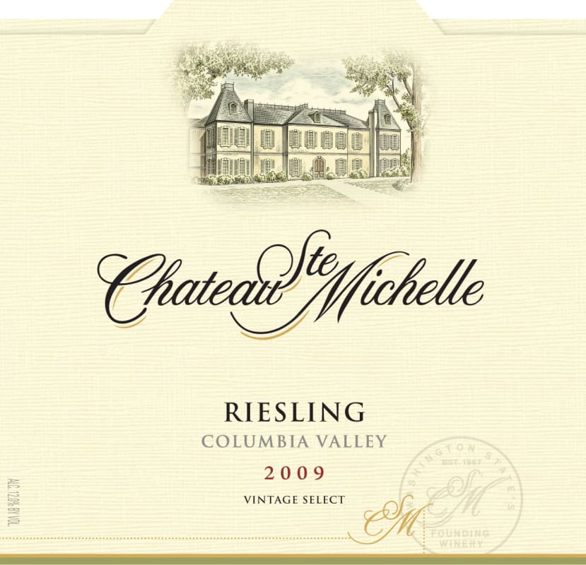 Chateau Ste. Michelle Columbia Valley Riesling 2009 Front Label
