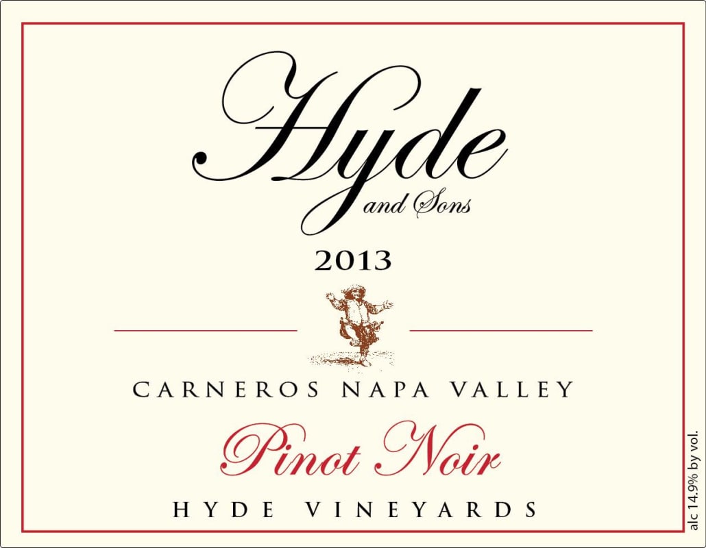 Larry Hyde & Sons Pinot Noir 2013 Front Label