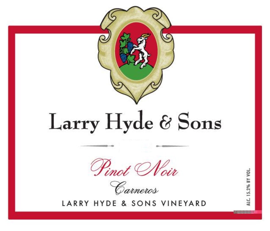 Larry Hyde & Sons Pinot Noir 2010 Front Label