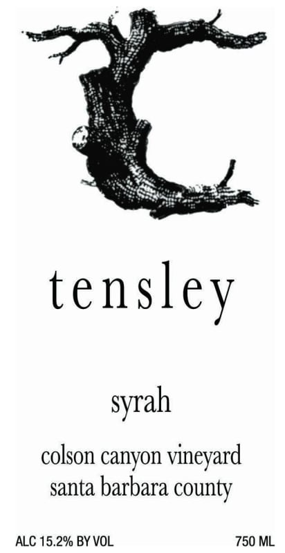 Tensley Colson Canyon Vineyard Syrah 2009 Front Label