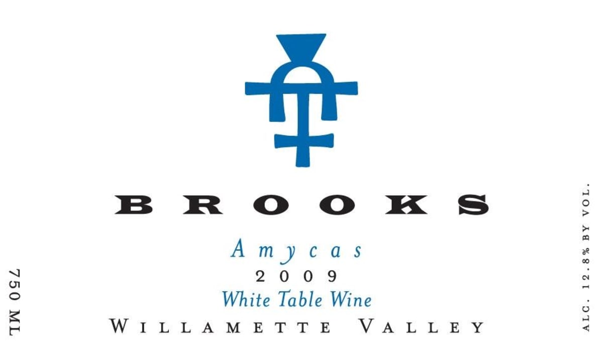 Brooks Amycas White Blend 2009 Front Label