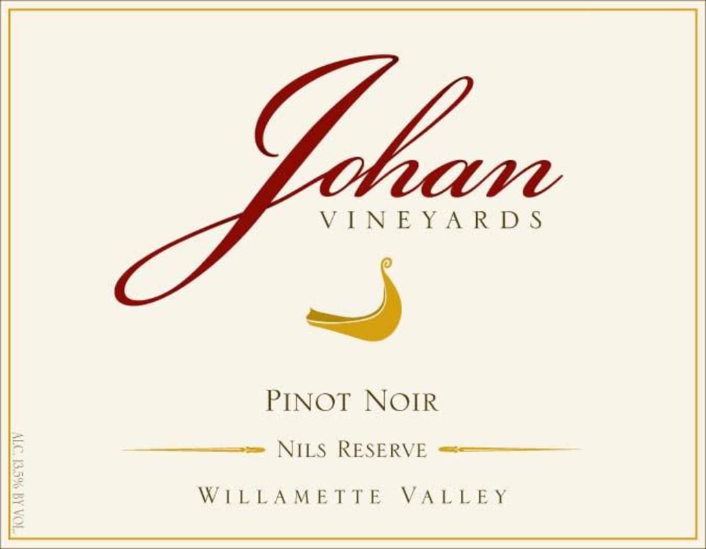 Johan Vineyards Nils Reserve Pinot Noir 2009 Front Label