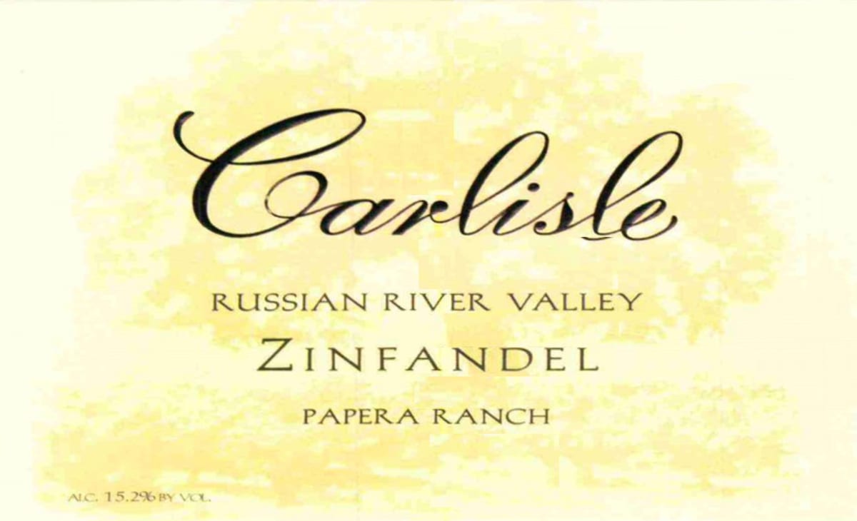 Carlisle Papera Ranch Zinfandel 2009 Front Label