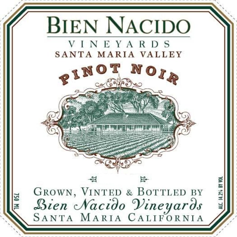 Bien Nacido Estate Bien Nacido Vineyard Pinot Noir 2009 Front Label