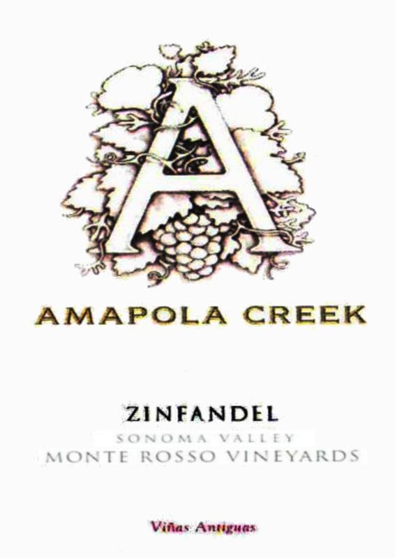 Amapola Creek Monte Rosso Vineyard Vinas Antiguas Zinfandel 2009 Front Label