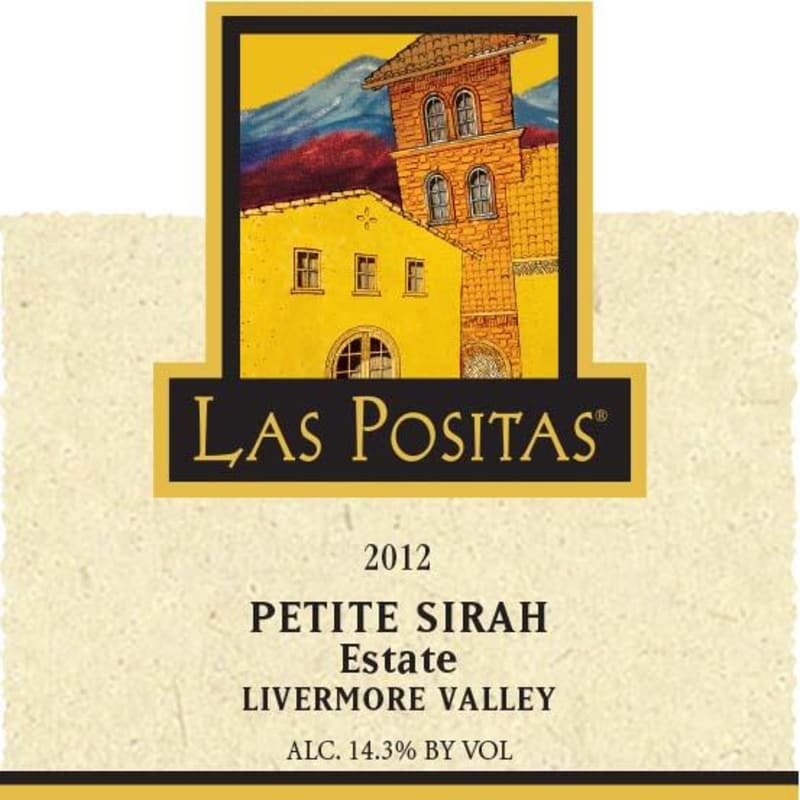 Las Positas Vineyards Estate Petite Sirah 2012 Front Label