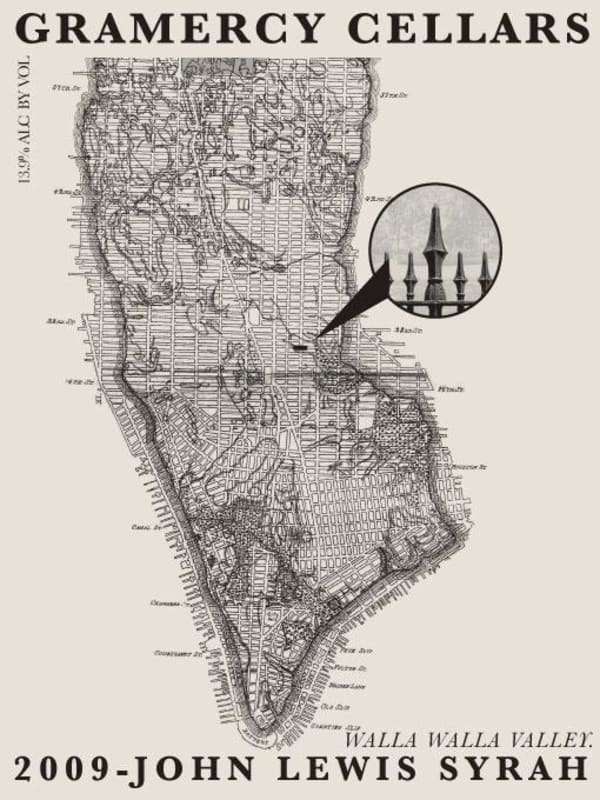 Gramercy Cellars John Lewis Syrah 2009 Front Label