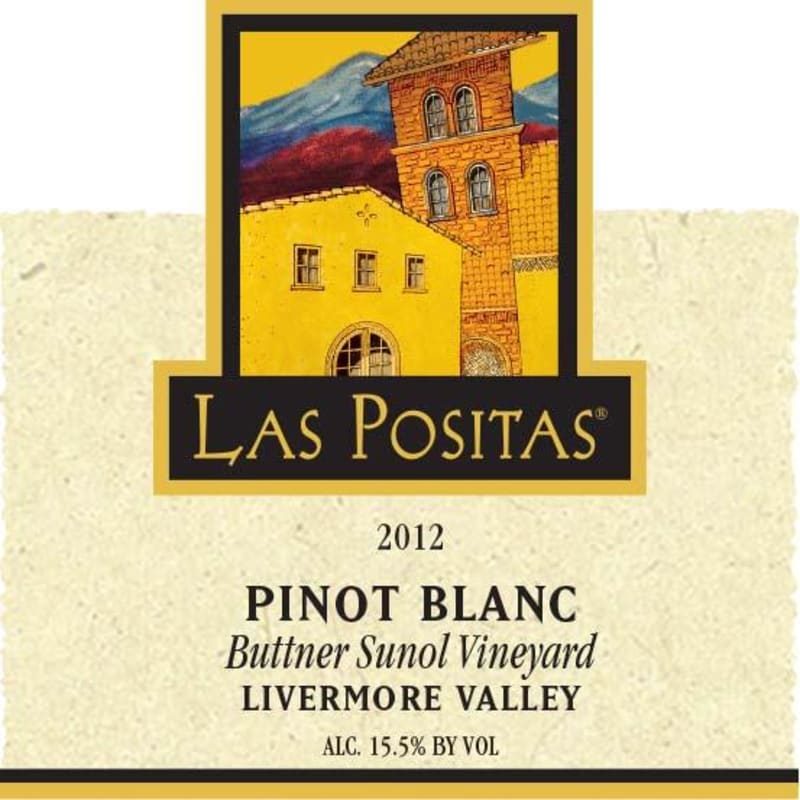 Las Positas Vineyards Buttner Vineyard Pinot Blanc 2012 Front Label