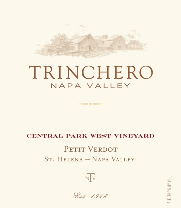 Trinchero Central Park West Vineyard Petit Verdot 2009 Front Label