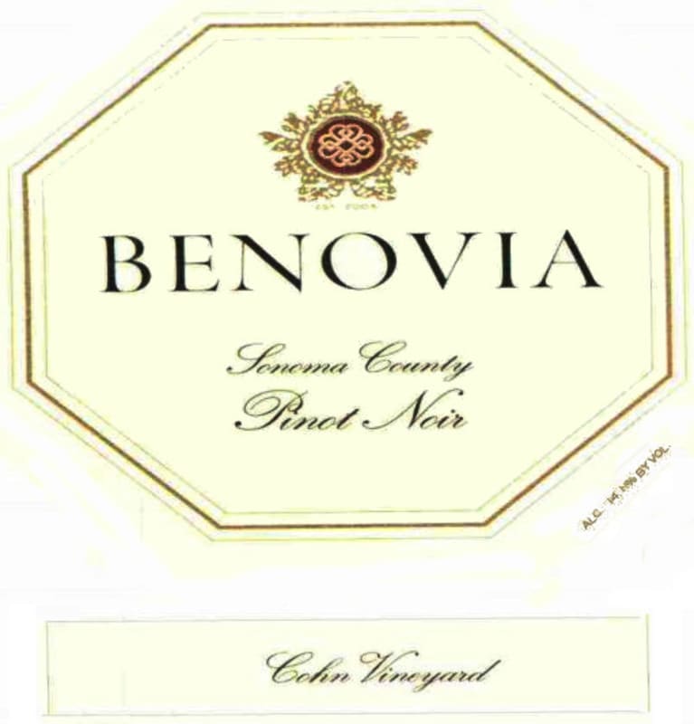 Benovia Cohn Vineyard Pinot Noir 2009 Front Label