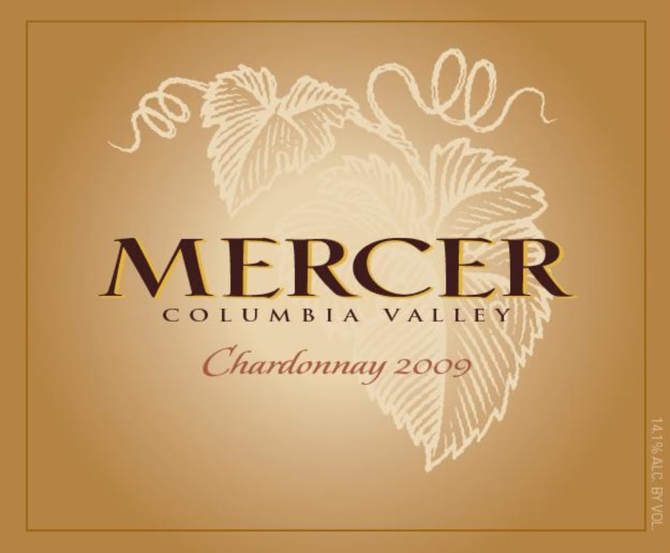 Mercer Estates Chardonnay 2009 Front Label