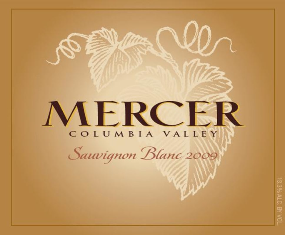 Mercer Estates Sauvignon Blanc 2009 Front Label