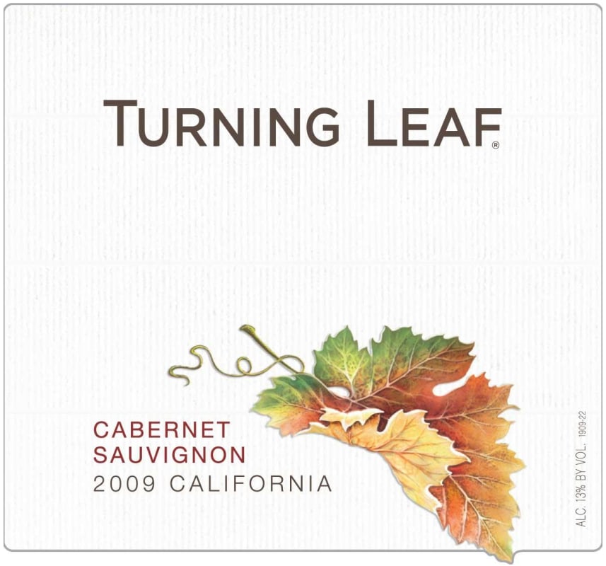 Turning Leaf Cabernet Sauvignon 2009 Front Label
