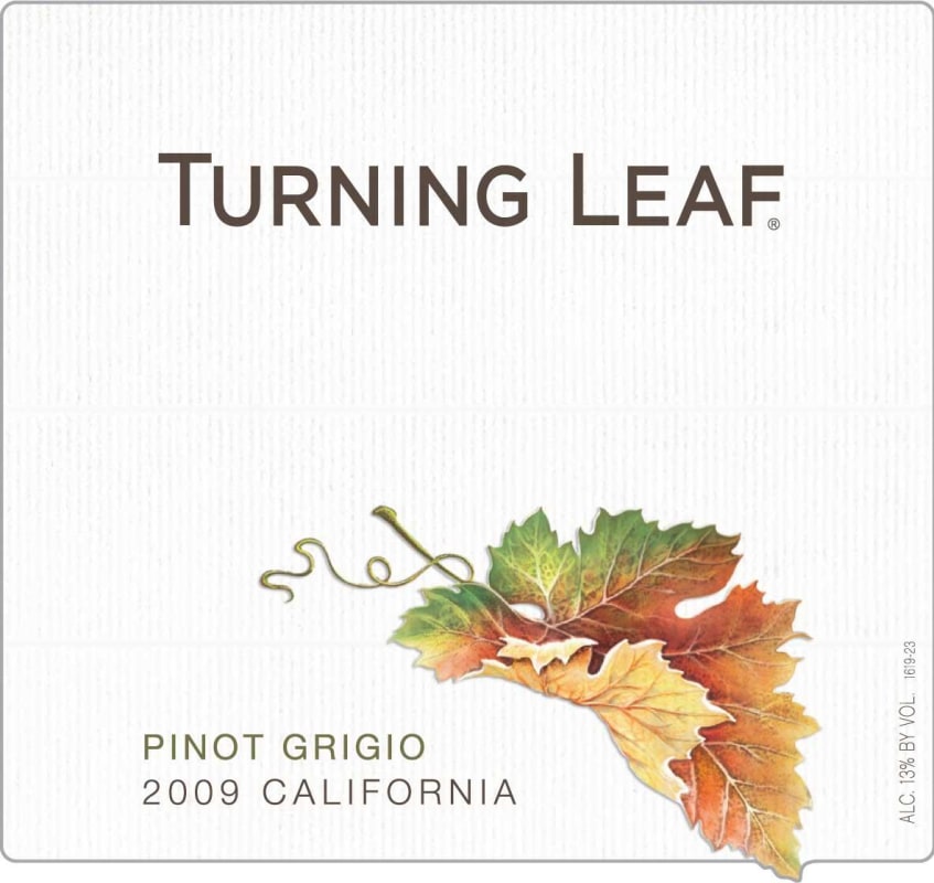 Turning Leaf Pinot Grigio 2009 Front Label