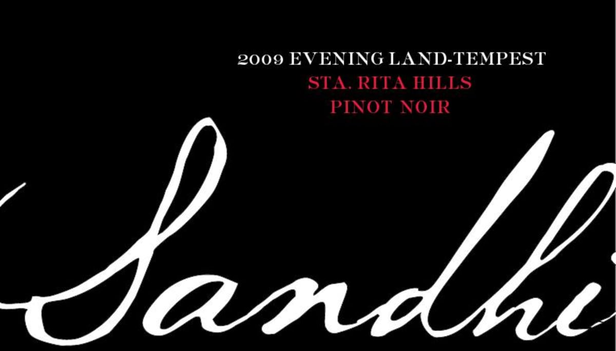 Sandhi Evening Land Tempest Pinot Noir 2009 Front Label