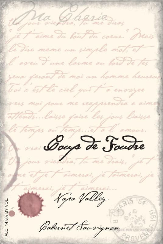 Coup de Foudre Cabernet Sauvignon 2009 Front Label