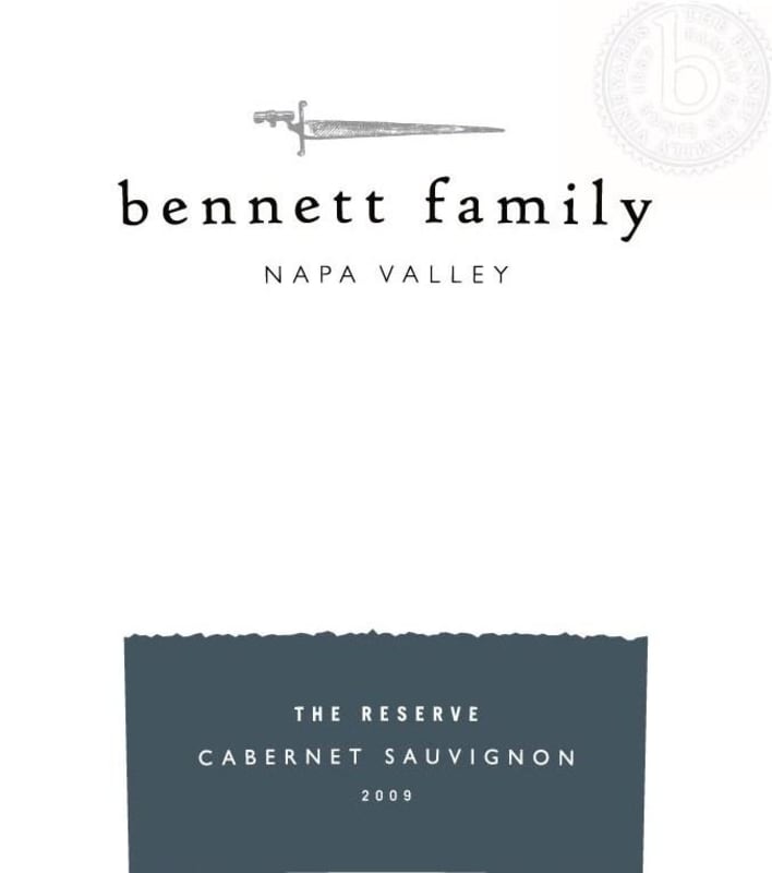 Bennett Family Reserve Cabernet Sauvignon 2009 Front Label