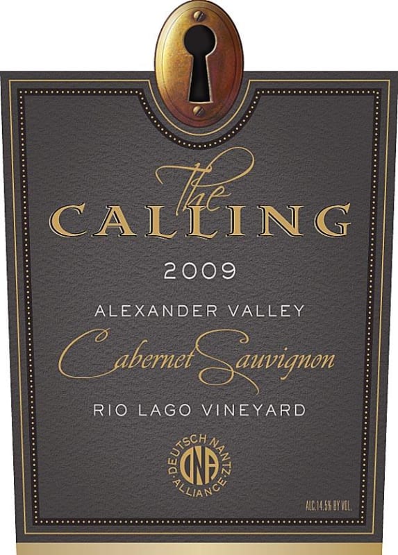 The Calling Rio Lago Vineyard Cabernet Sauvignon 2009 Front Label
